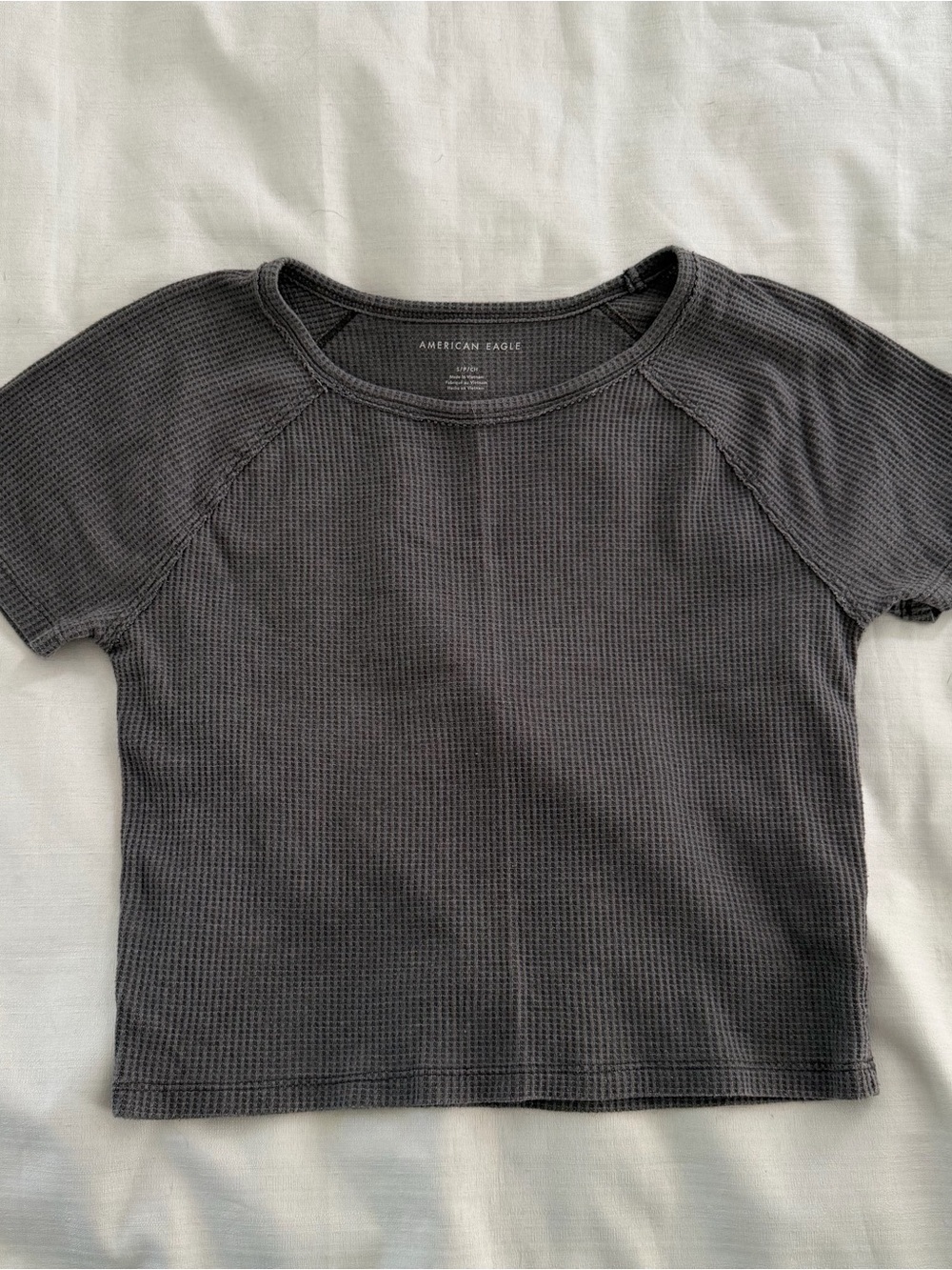 American eagle waffleknit crop tee size women’s small